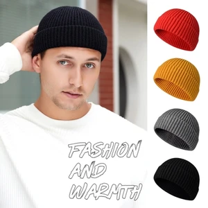 Rajutan Topi untuk Pria & Wanita Topi Wol Fashion Sederhana Hangat Skullies Beanies Solid Musim Gugur Musim Dingin Topi Beanie Gaya Trendi 10 pria topi musim dingin penjualan terbaik - №