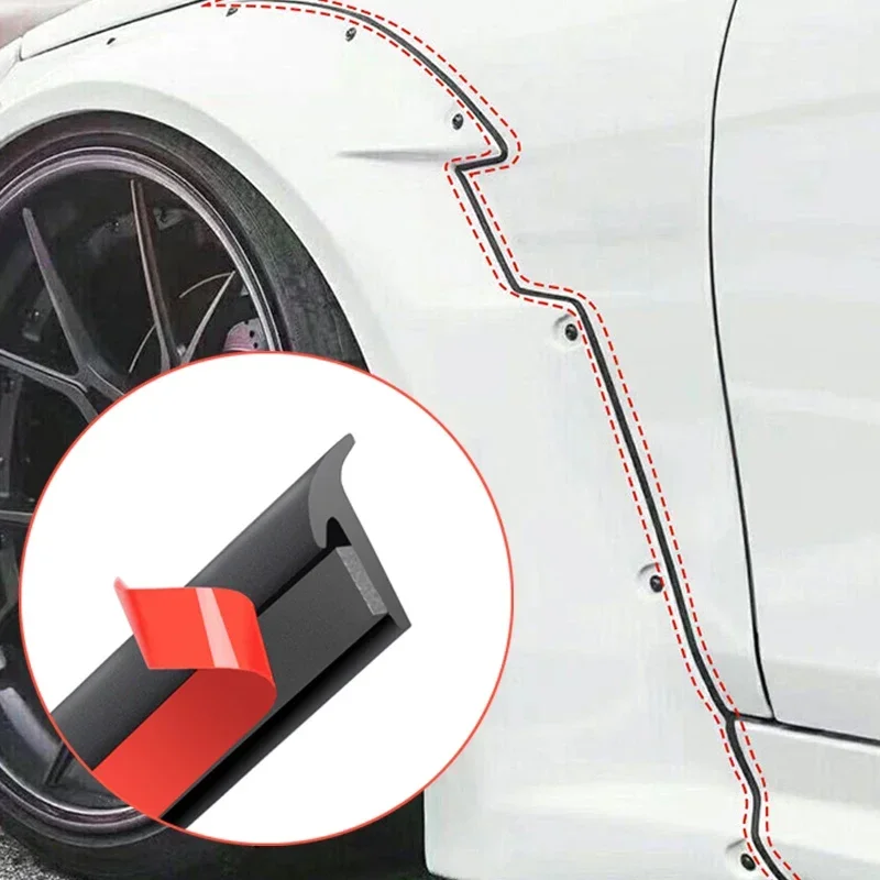 Universal Car Rubber Sealing Strip Slanted T-Type Auto Door Seal Rubber Weatherstrip Edge Sealant for Car Accessories