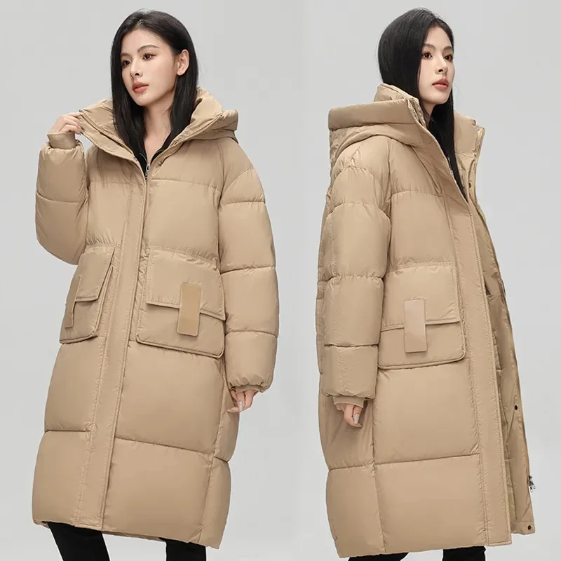 Oversized Slim Winter Women\'s Cold Coat Parkas Super Hot Coats Hooded Long Cotton Padded Jacket Jackets Womens Winter Coats