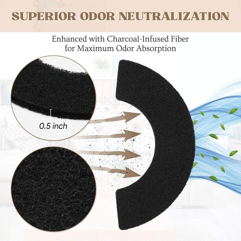 

ABFKL For Replacement for Litter-Robot 4 - Activated Carbon Filters for Litter Box, Charcoal Filters for Cat Litter 12Pcs