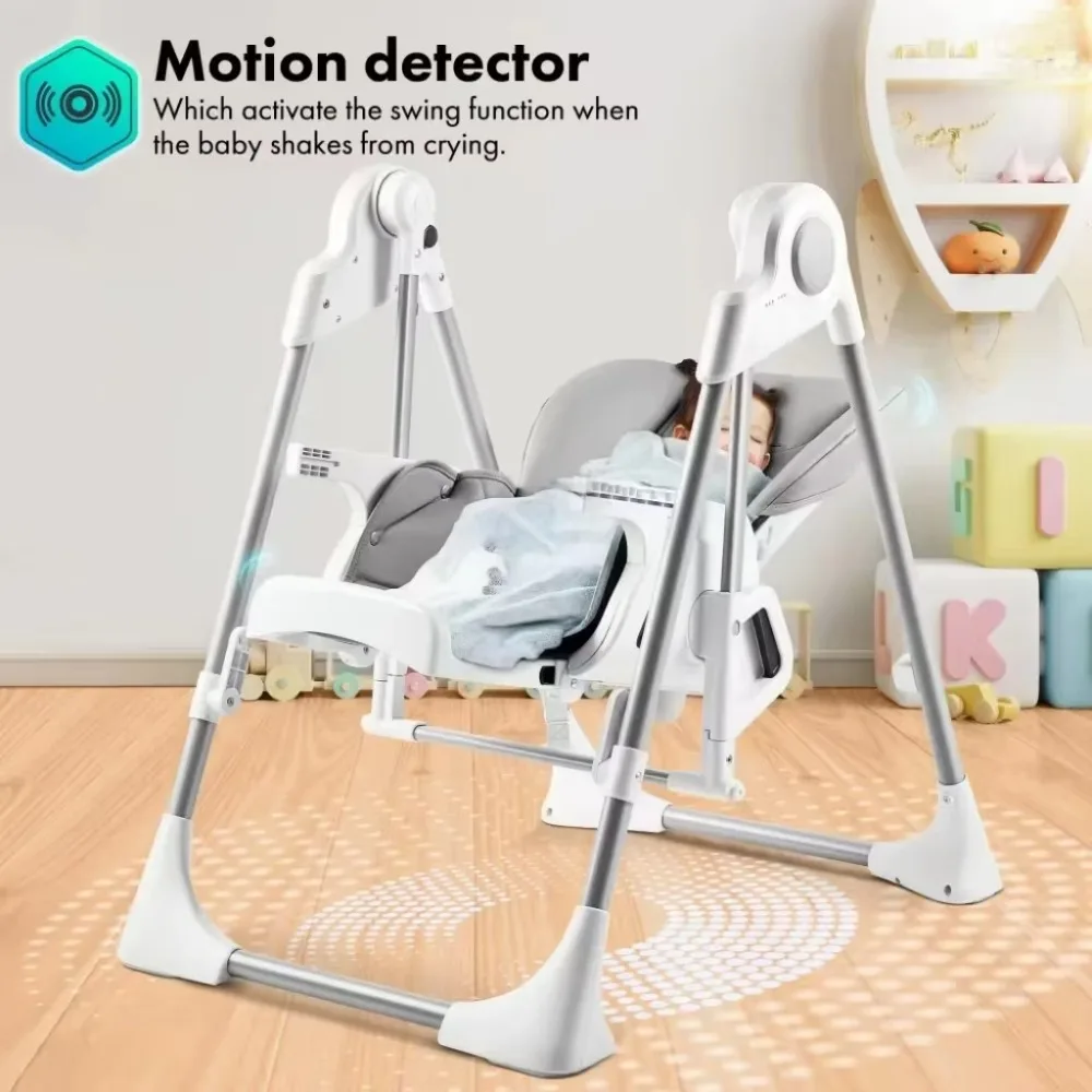 Modern Intelligent Electric Baby Swing Chair Cozy High Chair With For Babies Aged 0-3 Years For Kitchen Dining & Baby Nursing