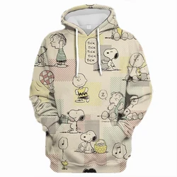 Spring and Autumn Disney Snoopy Printed Hoodie Casual Street Style Fashionable Simple Women's Top Pullover