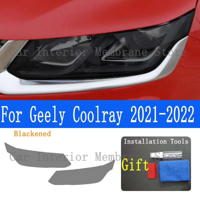 

For Geely Coolray Escape SX11 2022 2021 Car Headlight Tint Black Protective Film Protection Transparent TPU Sticker Accessories