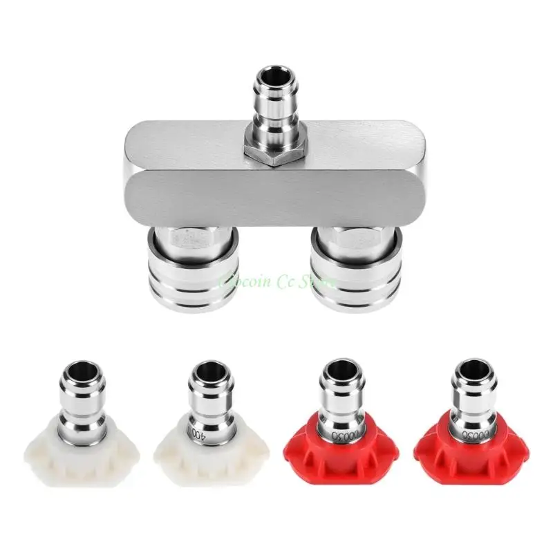 X90F Pressure Washer Tips Double Pressure Washer Nozzle Pressure Washer Nozzles 2 in 1 Power Washer Nozzle Tip