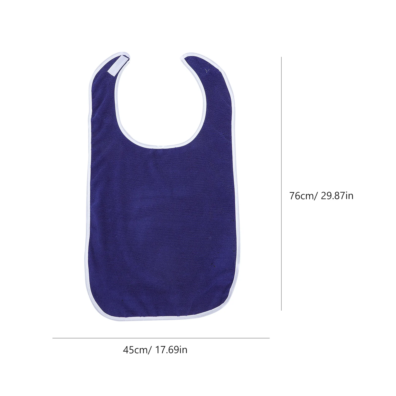 1pc Adult Bib Reusable Eating Bib Washable Dining Bib Senior Elderly Eating Apron Aids Disabled Patient Bib Mealtime Bib 76x45cm