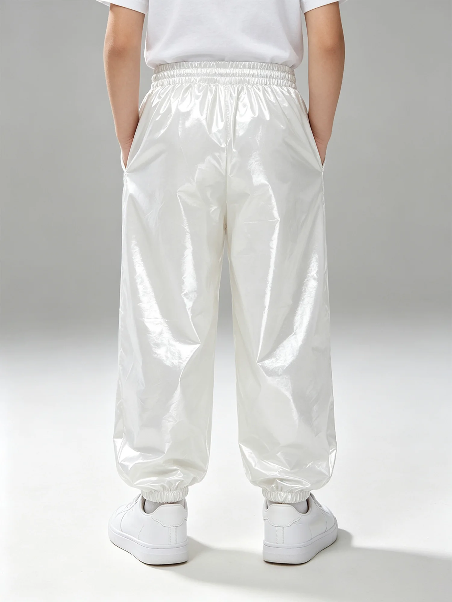Kids Boys Waterproof Jogger Pants Drawstring Elastic Waistband Loose Track Pants Workout Cycling Motorcycle Biker Trousers