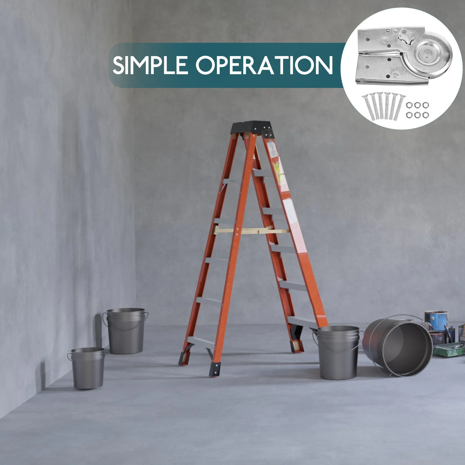 

Attic Ladder Hinge Folding Joint Connector Soft Close Design Aluminum Alloy Durable Lightweight Easy Install DIY Projects Step