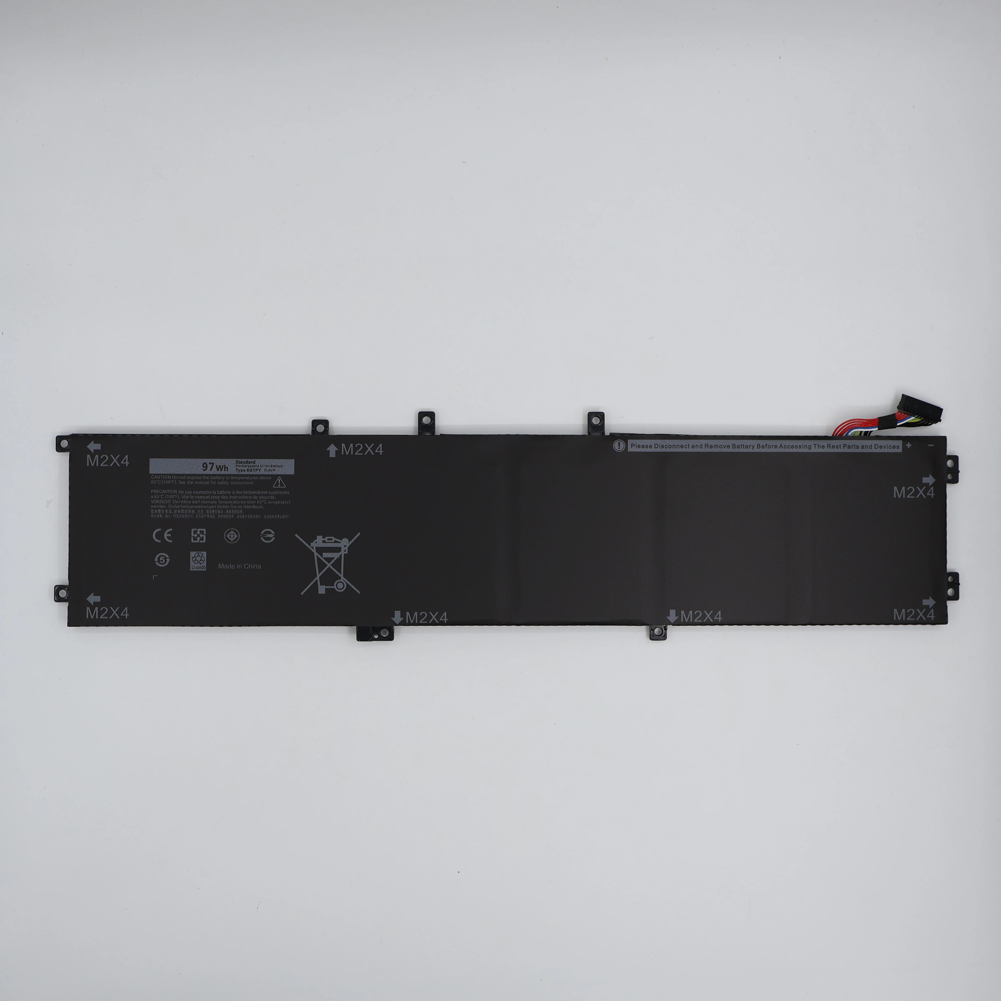 New 11.4V 97WH 6GTPY Laptop Battery For DELL XPS 15 9560 9570 7590  For DELL Precision 5520 5530 Series Notebook