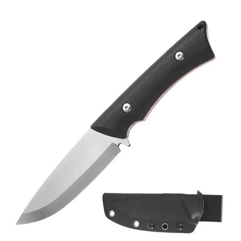 14C28N Stainless Steel Sharp Fixed Blade Knife G10 Handle Outdoor Camping Knifes Self Defense Survival Tool With Scabbard