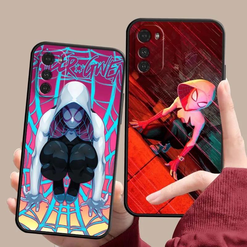 G-Gwens أنيمي لطيف لموتورولا G85 حافة 50 G24 G35 G14 G04 40 G72 G34 G G54 G13 G32 5G غطاء الهاتف الأسود