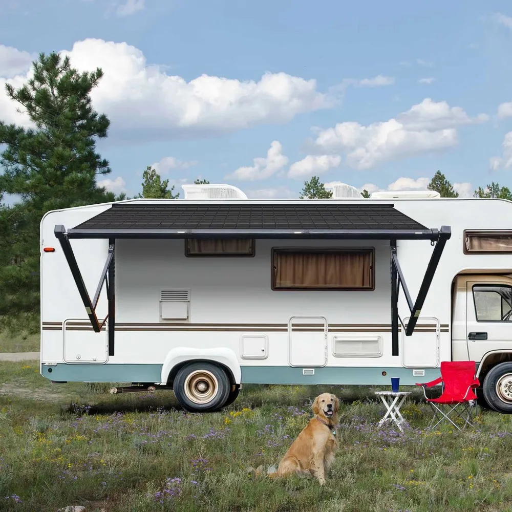 Awnlux High Power Output Flexible Solar Panel RV Exterior Accessory for Travel and Camping