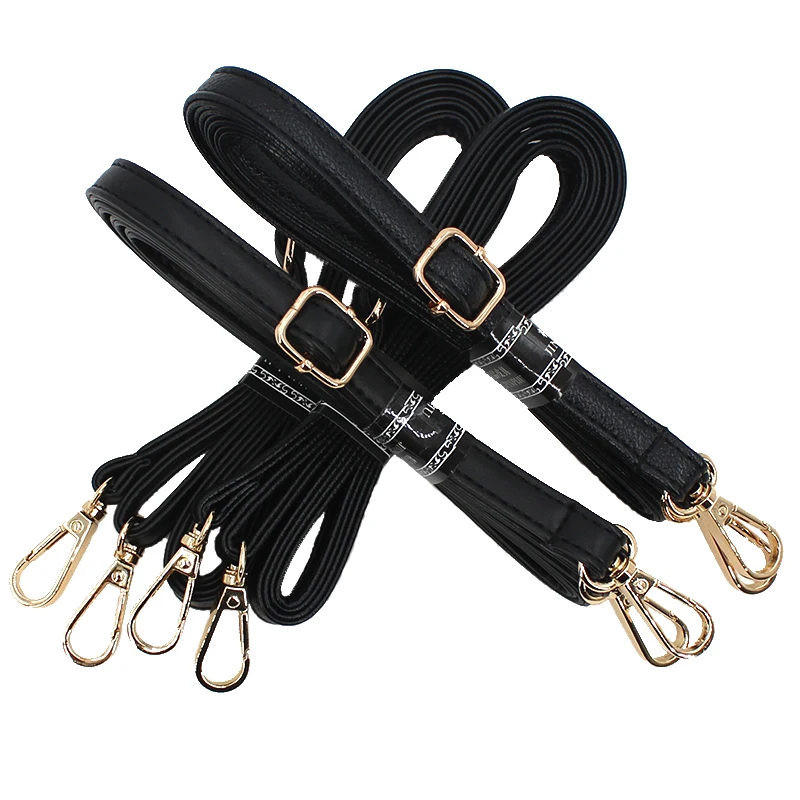 New Women\'s Black Leather Bag Strap Crossbody Single Shoulder Sling Long Strap School Bag Backpack Accessory Handbag Strap