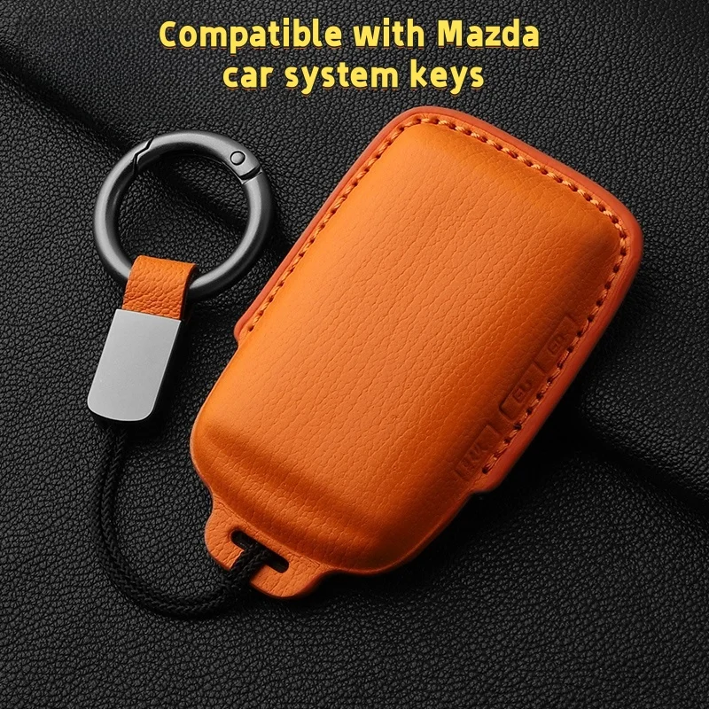 

For Mazda CX-5 Leather Key Case, Mazda3 Nexera Goatskin All Inclusive Line also CX-30 Key Case