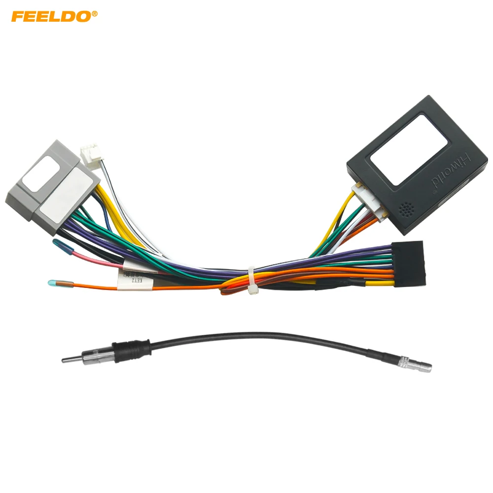 

FEELDO Car 16pin Power Cord Wiring Harness Adapter With Canbus For Chrysler 300C (04-10) Installation Head Unit #HQ3296