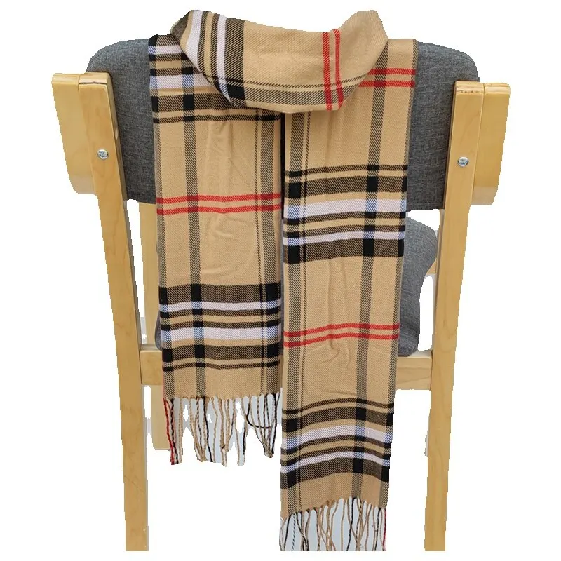 Homens clássicos treliça xadrez lenços, 195x35cm, marca de luxo, lenços macios, UNISE Wraps, lenço,