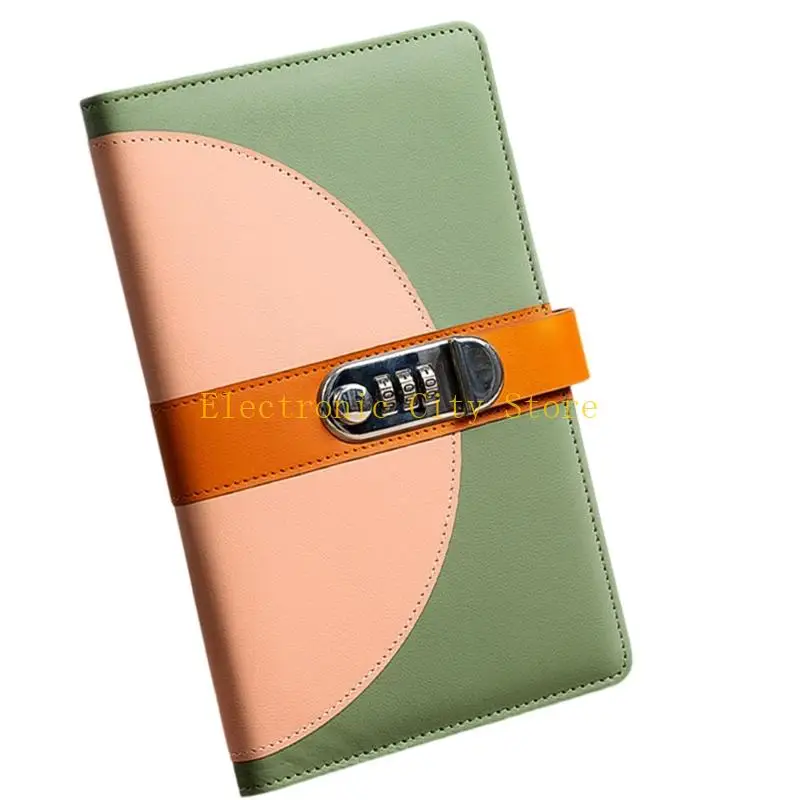 40 Pockets Leather Receipt Folder with Lock Money Collection Album for Cheques HU8D