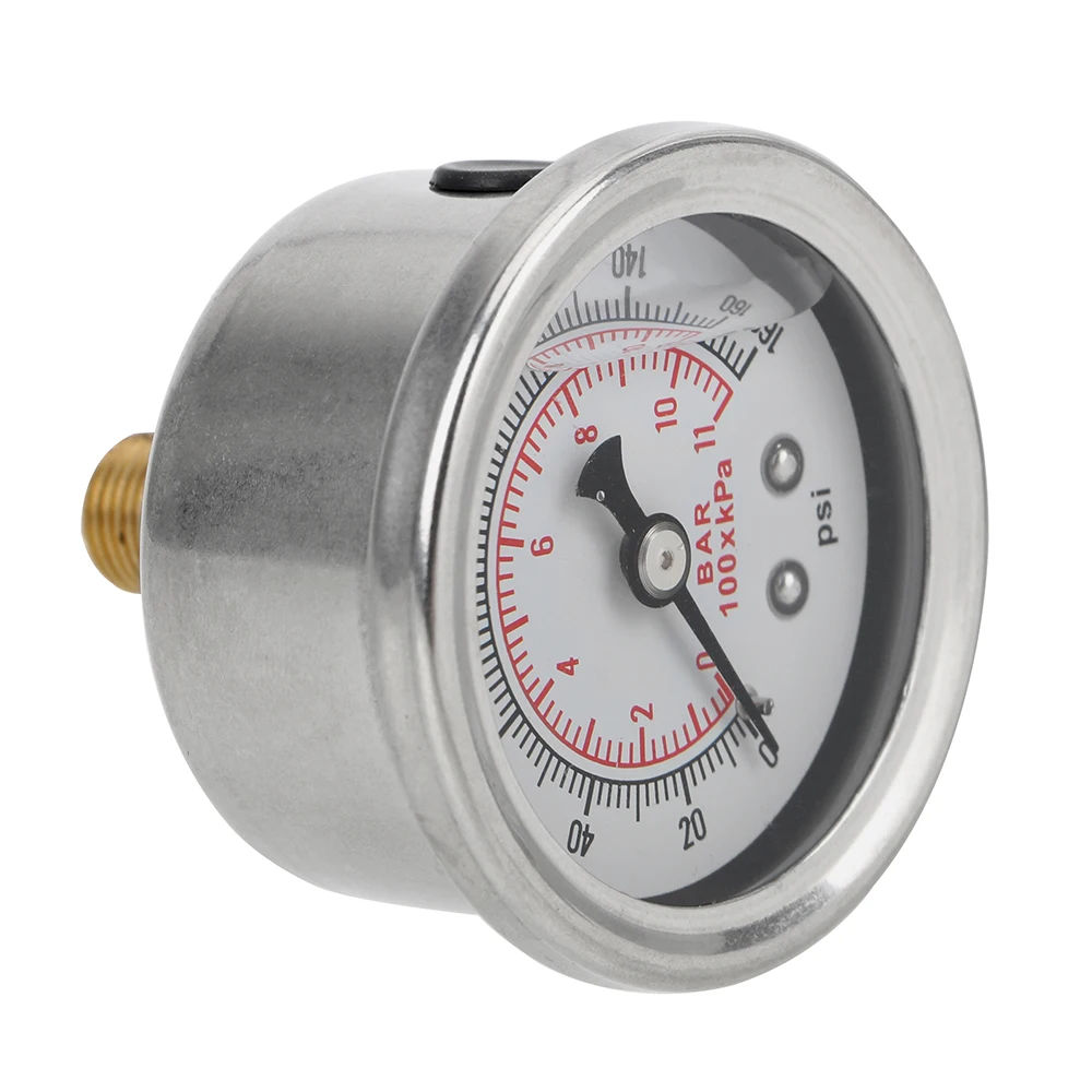 Miernik ciśnienia oleju, tester cieczy, system monitorowania cieczy, zakres 0-160 psi, 1/8 cala, miernik ciśnienia paliwa.