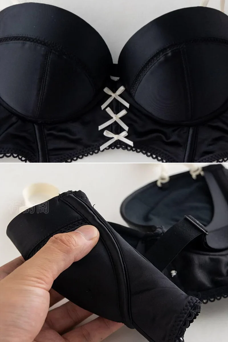 Lenceria Bras and Panty Sets for Women Cute Underwear Panties Korean Fashion Prevent Sagging Push Up Bra Set Lingerie Femme