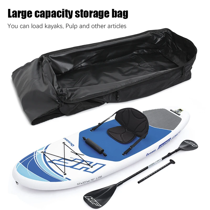 Large-capacity SUP inflatable paddleboard storage backpack, wear-resistant portable surfboard equipment bag, outdoor foldable kayak water sports complete equipment storage bag view 4