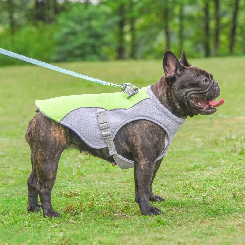 Breathable Cooling Pet Suit Heatstroke Vest Clothing Heat Prevention Reflective Stripe Clothes Dog Cooling Vest Harness