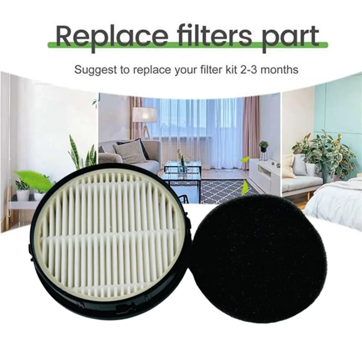 FZFZ 2 PCS Acessórios de filtro de aspirador de pó para V11 Acessórios de aspirador de pó Peças de reposição