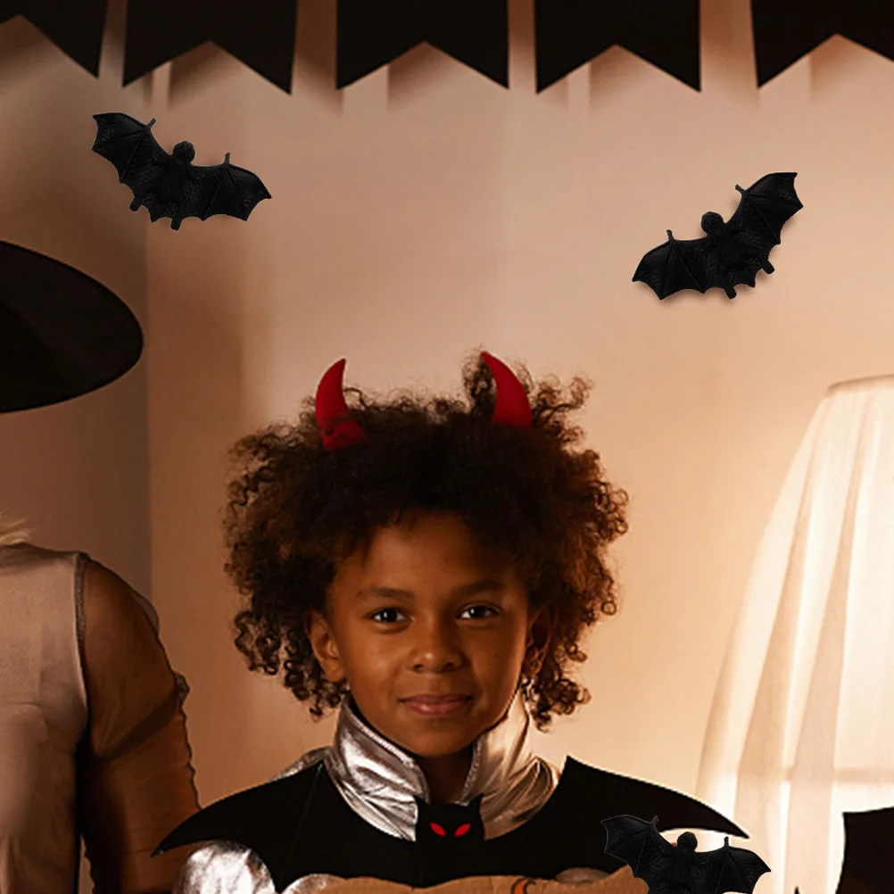 10Pcs Miniature Bats Halloween Craft Supplies Versatile Eerie Ambiance for Various Occasions Fake Bat Mini Resin Bats