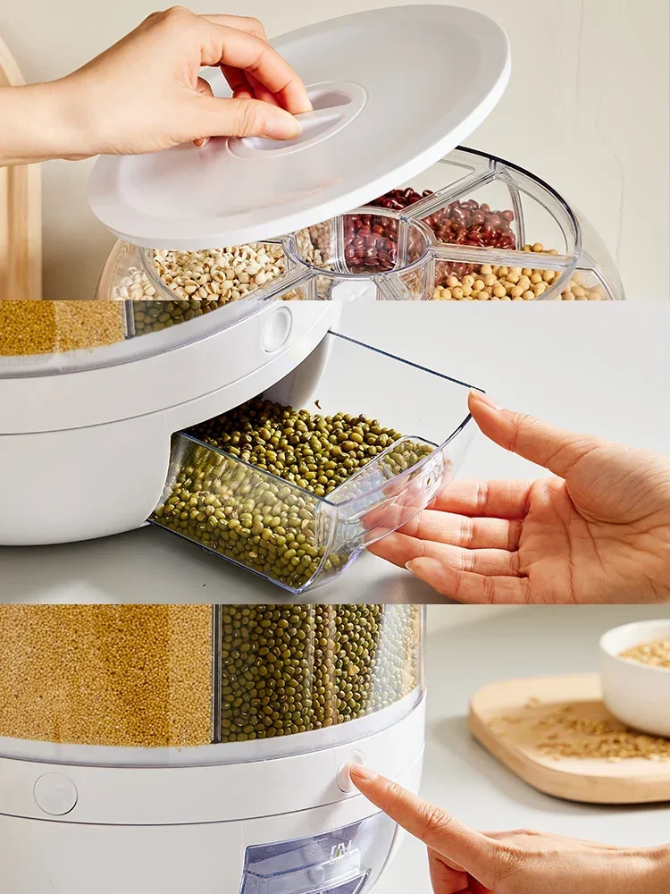 Rice bucket, five grains and miscellaneous grains, rice storage box, household insect proof and moisture-proof sealed rice box