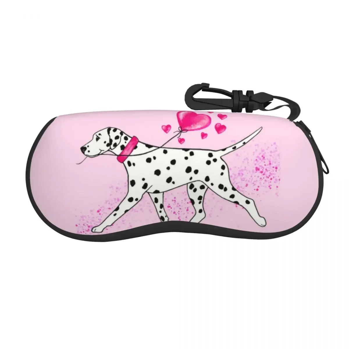 Custom Dalmatian Hearts Glasses Case Cool Leopard Carriage Firehouse Plum Pudding Dog Shell Eyeglasses Case Sunglasses Box