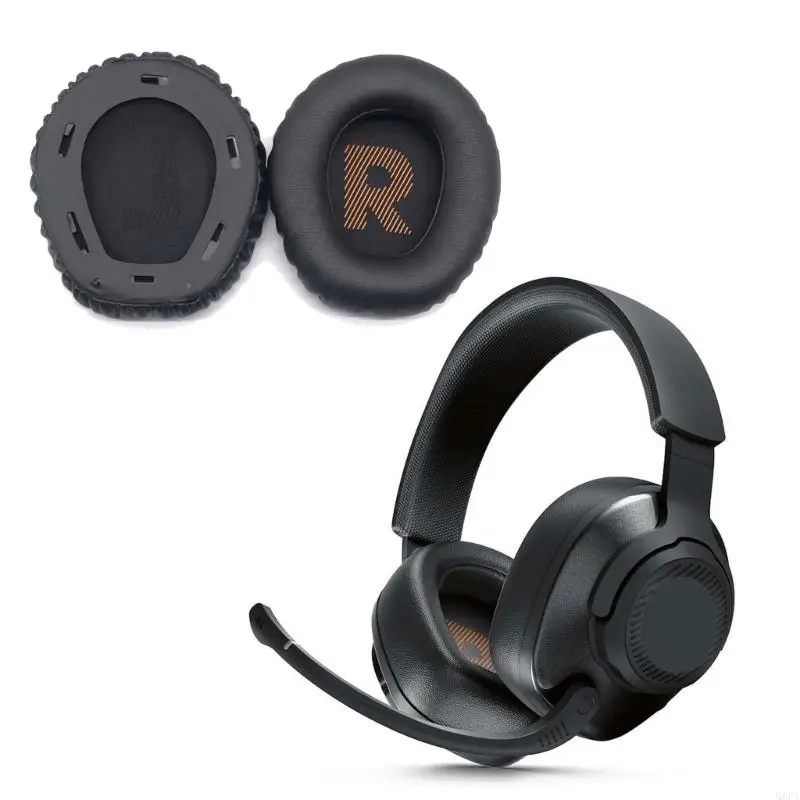 Almohadillas para los oídos de cuero proteico, diadema para auriculares inalámbricos JBL Quantum 350 360, piezas de reparación de almohadillas para los oídos