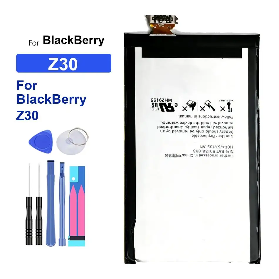 Fuente de alimentación confiable, batería de teléfono móvil de 2880mAh para Blackberry Z30