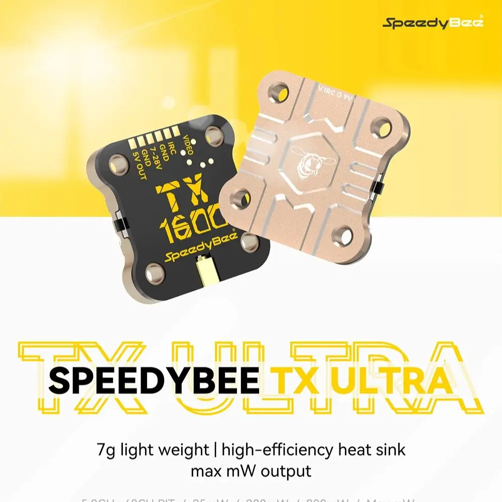 

SpeedyBee VTX 5,8G 48CH PitMode Выход Дальнего действия Передатчик Бродяга Поддержка 25 МВт/200 МВт/800 МВт для RC FPV Racing Drone Аксессуары
