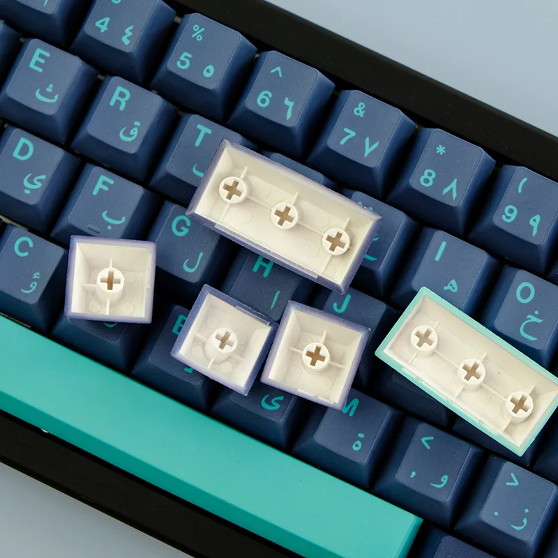 129 Tasten Arabian Sea Tastenkappen Cherry Profile DYE-SUB PBT Tastenkappen mit 1,75U 2U Shift für mechanische Cherry MX Switches-Tastaturen