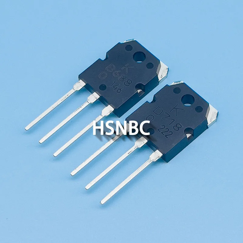 KTB688-O-U/P KTB688 B688 + KTD718-O-U/P KTD718 D718 TO-3P 10A 120V TRIPLE DIFFUSED PNP+NPN TRANSISTOR 100% New Original