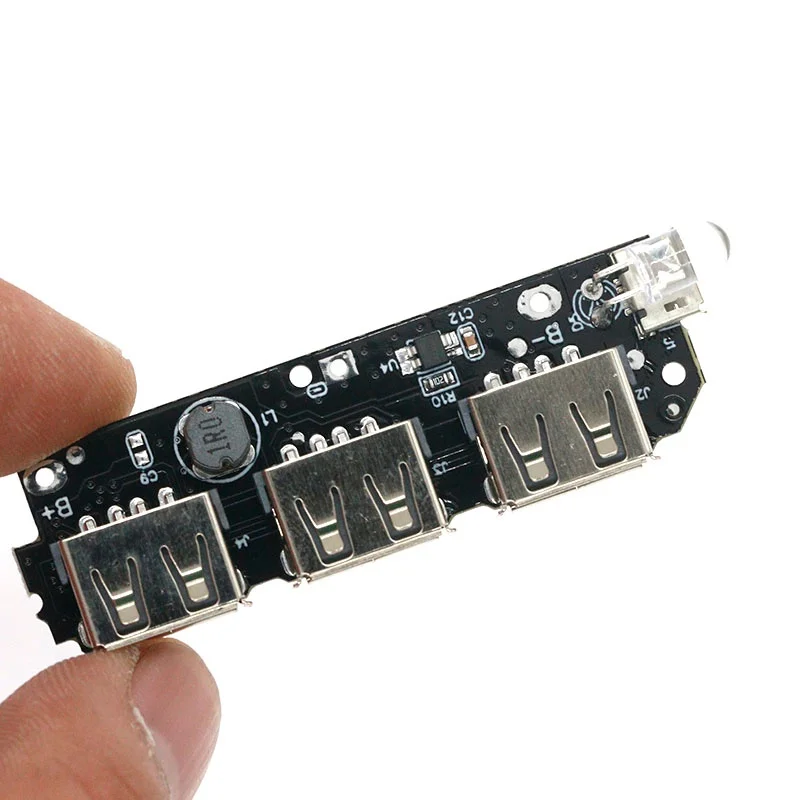5V 2.1A 3 USB Power Bank Battery Charger Module Circuit Board Step Up Boost DIY