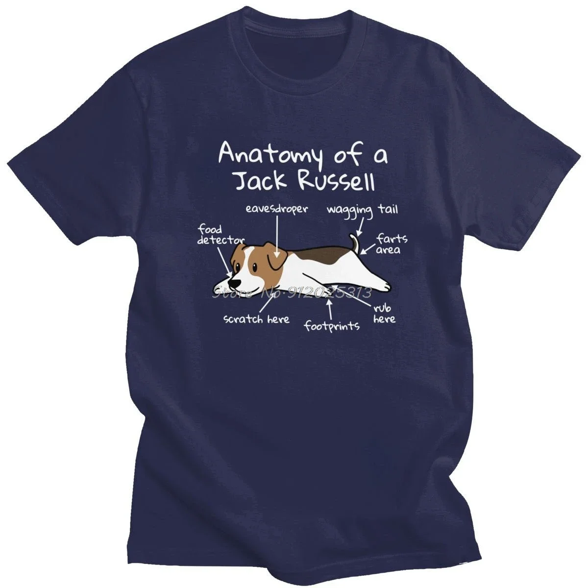 Mens Anatomy Of A Jack Russell Terrier T-shirt Short Sleeve Cotton Tshirt Summer Dog Owner Gift Tee Shirt Loose Fit Apparel