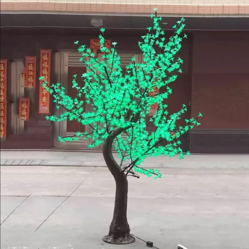 Natural Tree trunk LED Artificial Cherry Blossom Tree Light Christmas Tree Light 1.8m~3.5m Height RGB ColorRainproof Outdoor Use