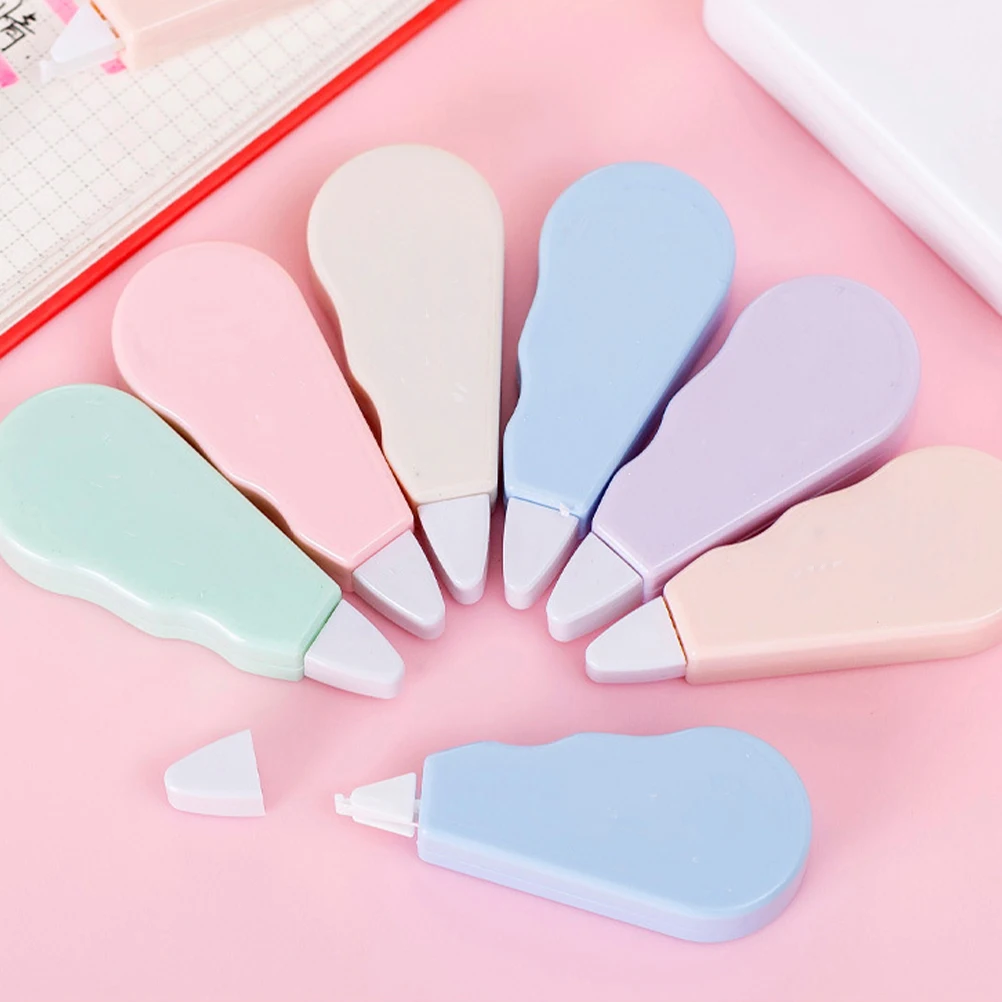 

12 Pcs Creative Mini Correction Tape Cute Student Resin Plastic Compact Portable School Supplies Fix Errors Instantly Writing