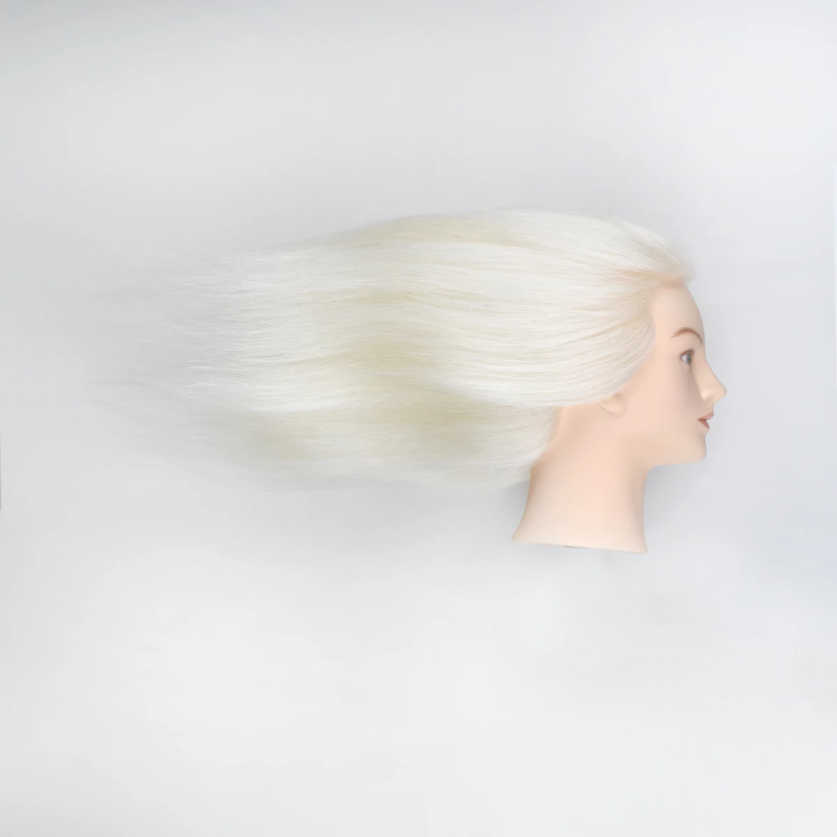 Mannequin-Hoofd 40CM 16 ''100% Wit Geitenhaar Kappers Mannequin Pop Hoofd voor Kappers