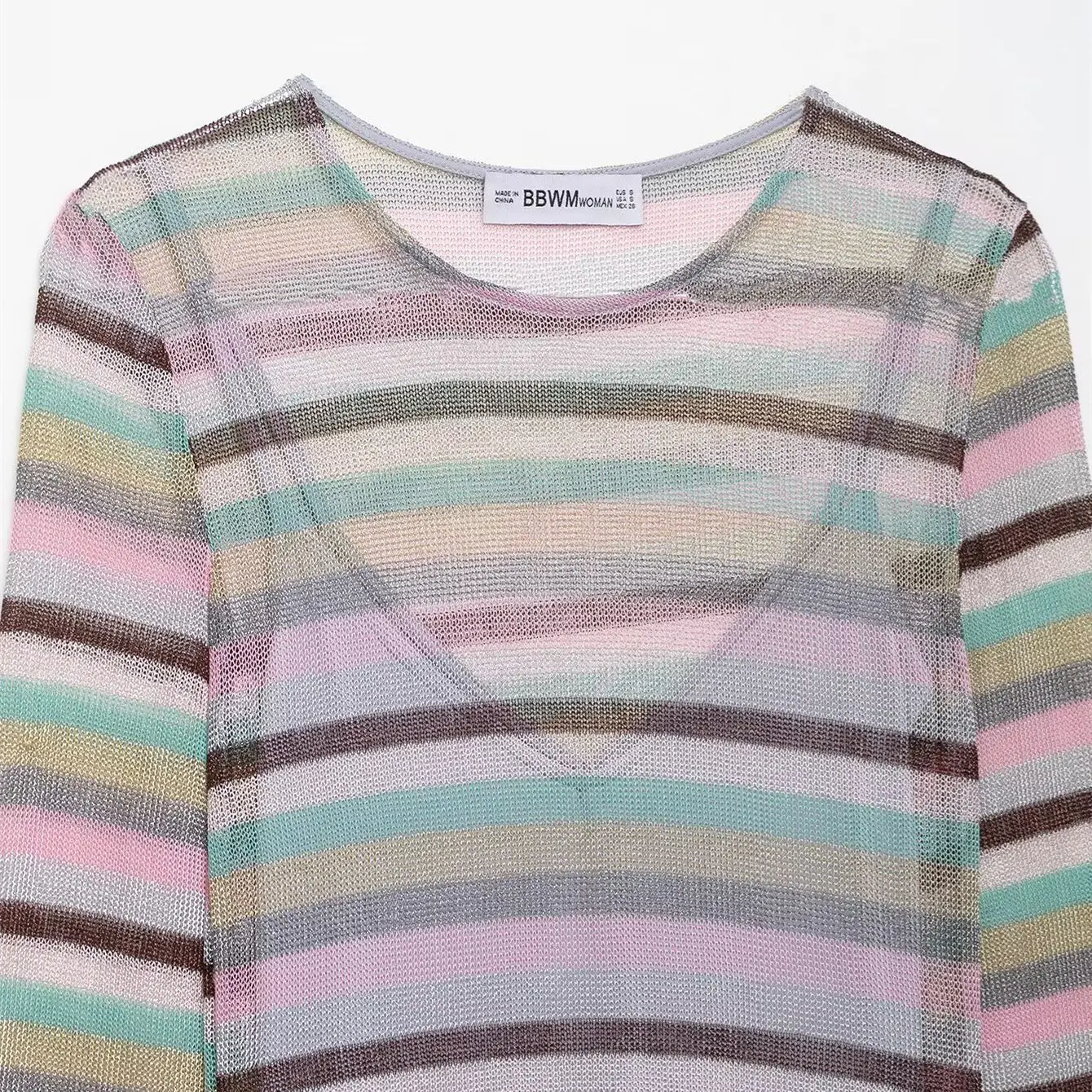 Europejski i amerykański styl jesień nowy trend w modzie prosta damska sukienka z długim rękawem w paski z metaliczną linią