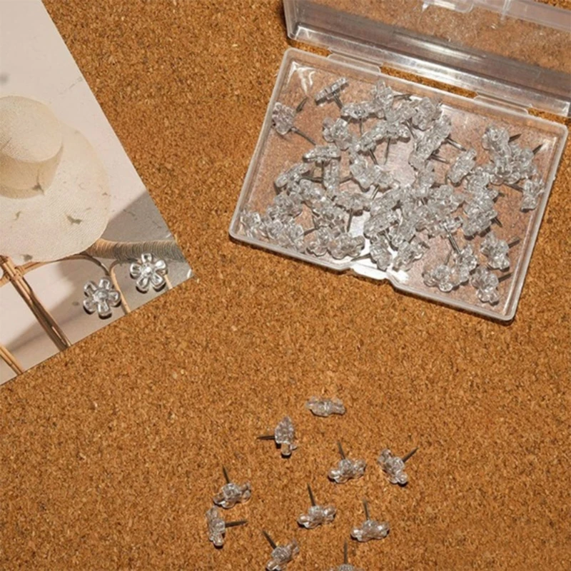 K1AA 100 Miếng Hoa May Chân Thẳng Chân Cho Vải Quần Áo DIY May Thủ Công, Pushpins Bản Đồ Chân Cho Nút Chai Ban