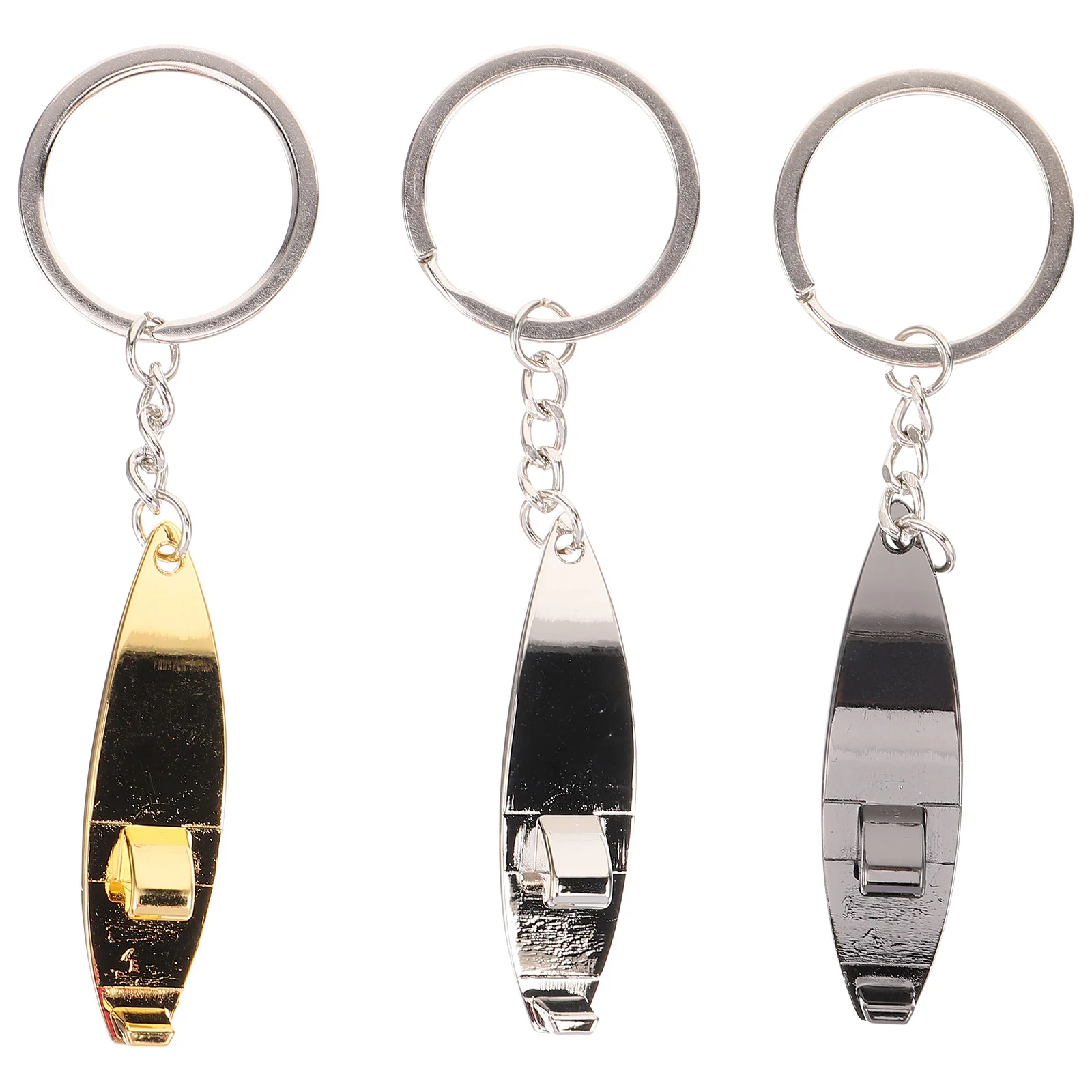 

3 Pcs Surfboard Keychain Heavy Duty Bottle Openers Soda Can Cap Decorative for Caps Beer Manual