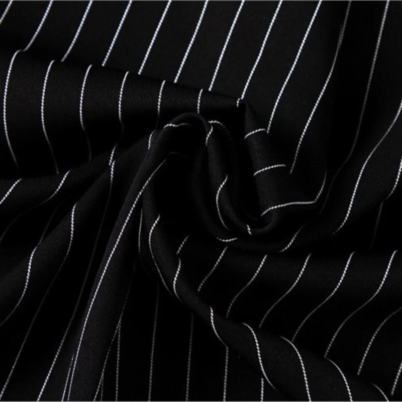 on Black Background and Vertical Smooth Opaque Designer Fabric Yarn-Dyed Fine Grain