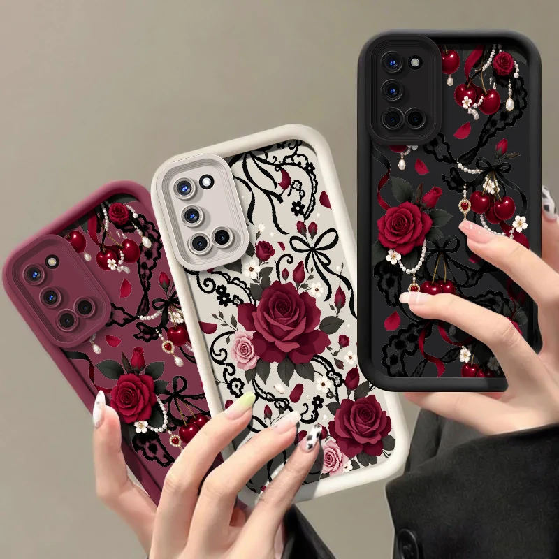 Vintage Rose Flowers Pattern Phone Case For Moto E40 E32s E30 E22i E15 E14 E13 Silicon Soft Drop Resistant Full Protection Coque