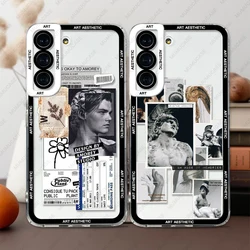 Case For Samsung Galaxy S24 S20 S21 S22 Plus FE Ultra A545G Soft Cover Renaissance Art Aesthetic