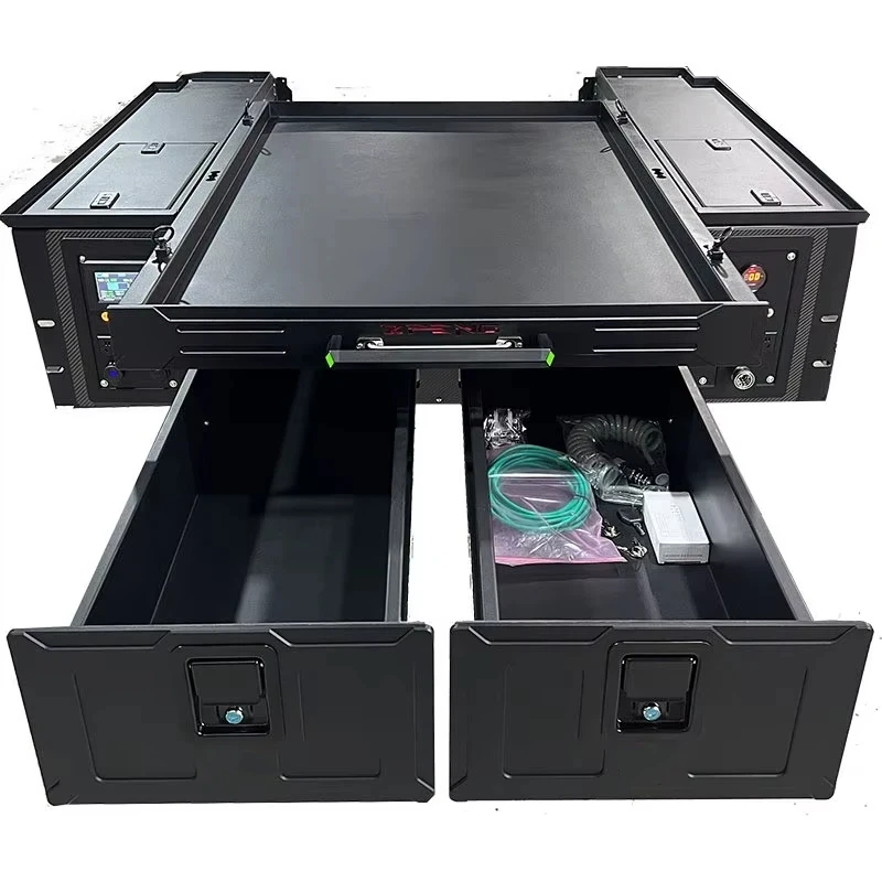All-in-One Water & Power Utility Box for GMC Sierra Canyon Pickup Bed Modular Off-Road Overlanding Camping Storage System