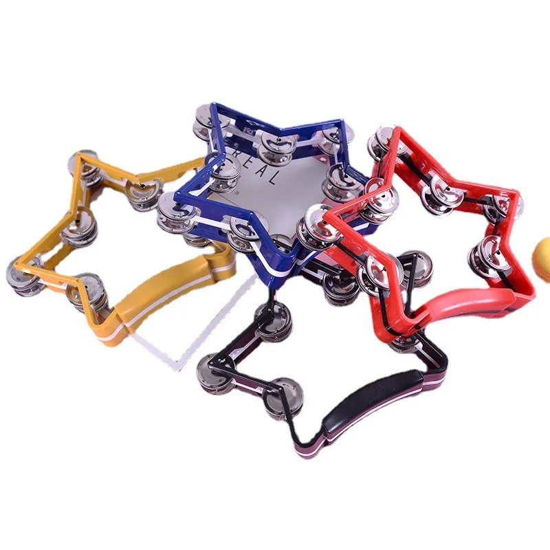 

Бубен с пятиконечной звездой, обучающее пособие для учителей детского сада, детский музыкальный инструмент, ручная погремушка КТВ