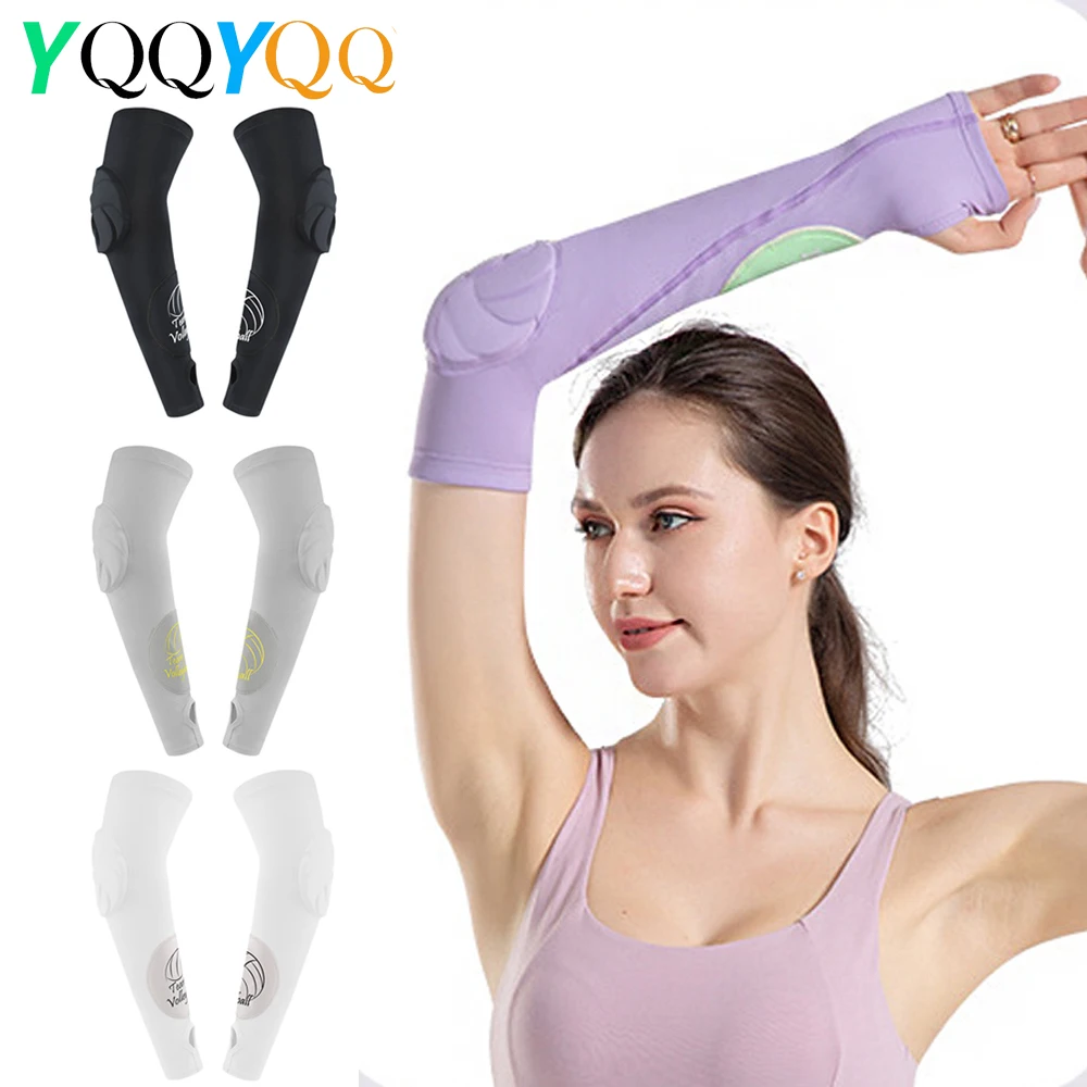 

Защитные рукава для предплечий с отверстием для большого пальца для волейбола - 1 пара, защита для рук и запястий для взрослых, подростков, мужчин и женщин