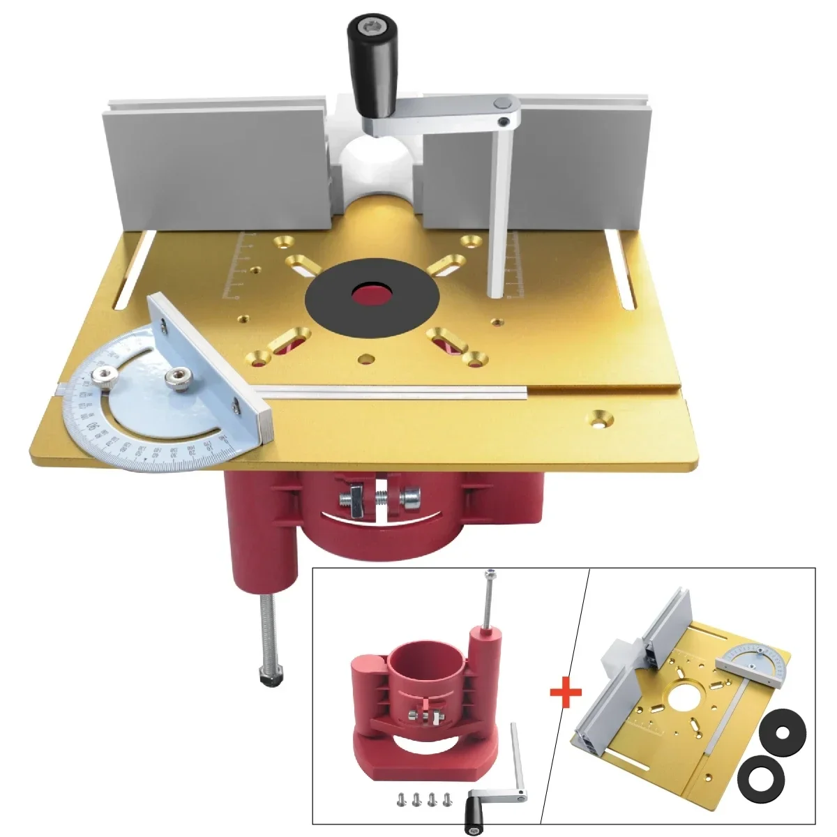 Router Table Lift System -Precision Router Lift - Router Plate Insert - for Quick, Accurate, Reliable & Repeatable Setups