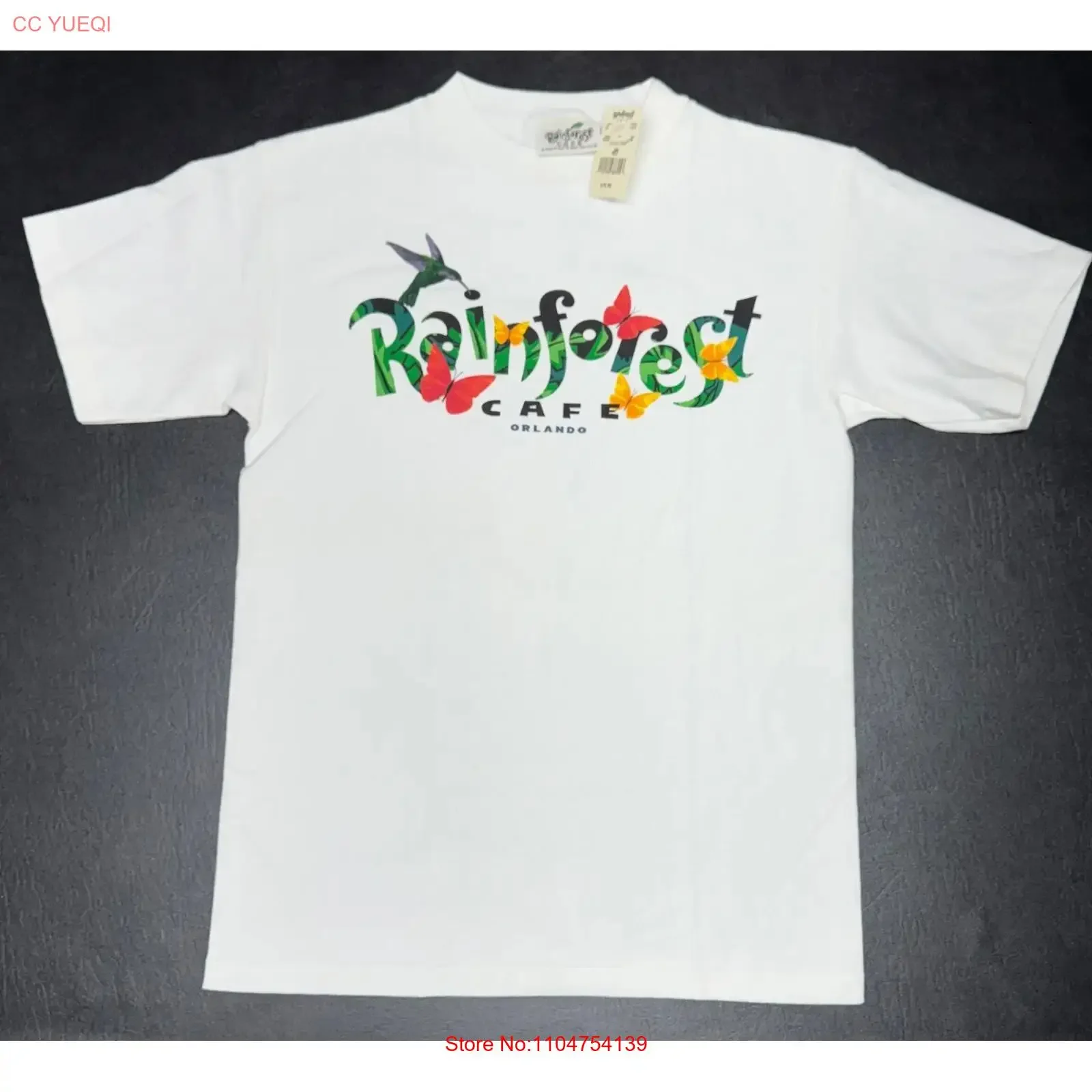 NEW Vintage Rainforest Cafe Orlando Logo  T Shirt Size Medium vintage Washed Casual designer clothes Stylish Comfortable homme