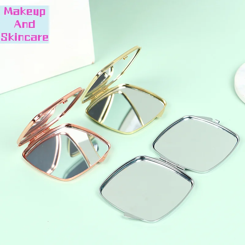 1 x kompakter Make-up-Spiegel, kosmetischer, vergrößernder, runder Taschen-Make-up-Spiegel.